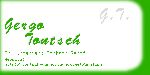 gergo tontsch business card